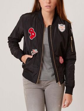 Ci Sono Bomber Jacket with Patches Size L